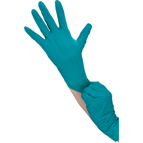 Gants jetables TouchNTuff, 7, Nitrile, 5 mils, Poudr&eacute;s, Vert Rock Safety Industrial Ltd
