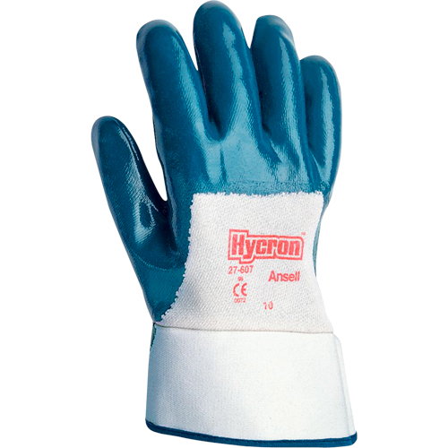 Gants Hycron 27-607, 10/T-Grand, R&ecirc;vetement Nitrile, Enveloppe en Coton Rock Safety Industrial Ltd