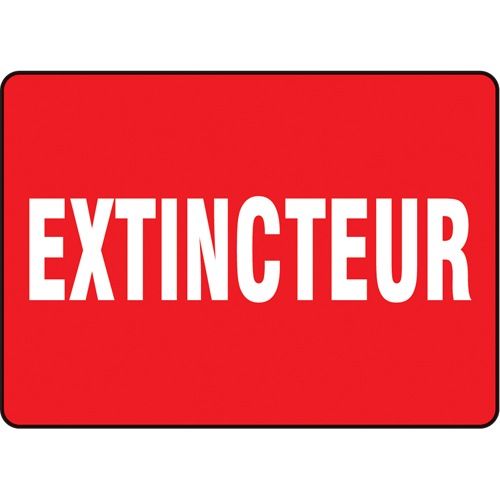 Enseigne  Extincteur , 10" x 14", Aluminium, Français Rock Safety Industrial Ltd