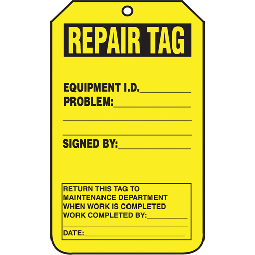 Inspection Tags, Cardstock, 3-1/8" W x 5-7/8" H, English Rock Safety Industrial Ltd