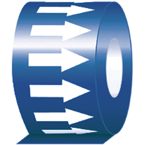 Pipe Marker, 108', White on Blue Rock Safety Industrial Ltd