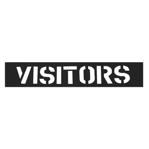 Pochoirs pour parc de stationnement, Anglais, 12" Rock Safety Industrial Ltd