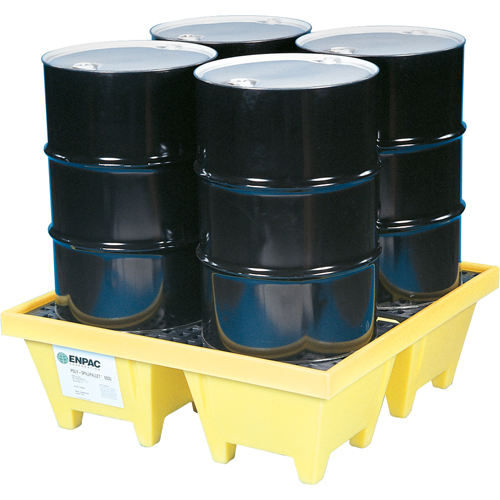 Palette Poly-Spillpallet 6000 sans drain, Capacit&eacute; de d&eacute;versement 83 gal. US, 50" x 50" x 17" Rock Safety Industrial Ltd