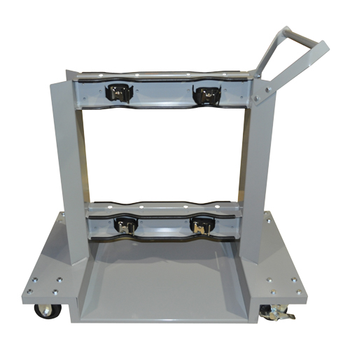 Mobile Cylinder Supports, Polyolefin Wheels, 24" W x 40" L Base, 1600 lbs. Rock Safety Industrial Ltd
