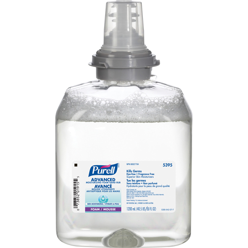 D&eacute;sinfectant pour les mains avanc&eacute; en mousse hydratante TFX, 1200 ml, Cartouche de recharge, 70 % alcool Rock Safety Industrial Ltd
