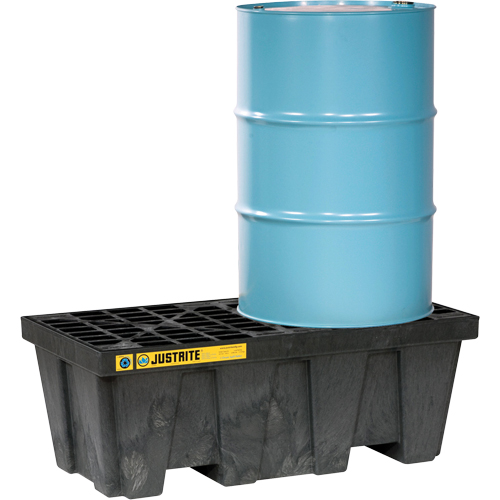 Palettes pour contr&ocirc;le des d&eacute;versements EcoPolyBlend avec drain, Capacit&eacute; de d&eacute;versement 66 gal. US, 49" x 25" x 18" Rock Safety Industrial Ltd