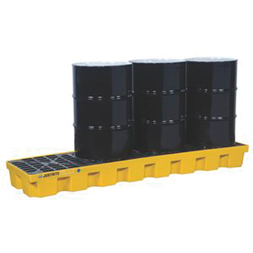 EcoPolyBlend Spill Control Pallets - With Drain, 75 US gal. Spill Capacity, 97" x 25" x 9" Rock Safety Industrial Ltd