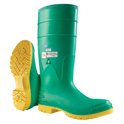 Hazmax&reg; 16" Kneeboot, PVC, Steel Toe, Size 6, Puncture Resistant Sole Rock Safety Industrial Ltd