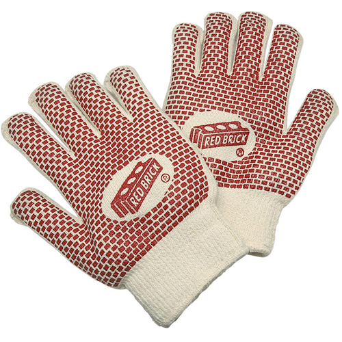 Gants r&eacute;versibles en tissu &eacute;ponge Red Brick, Coton, Deux c&ocirc;t&eacute;s, Calibre 10, Grand Rock Safety Industrial Ltd