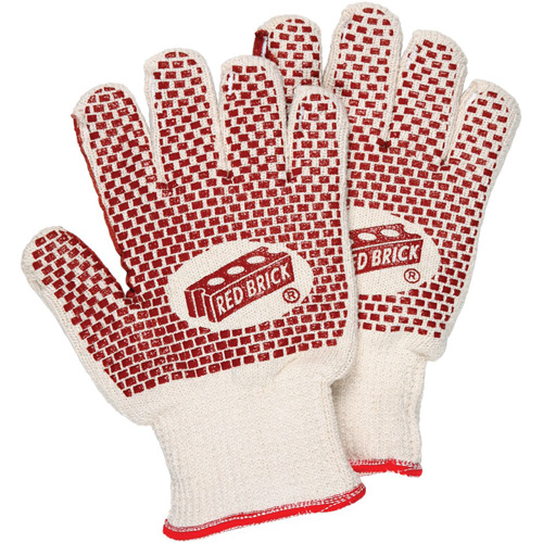 Gants r&eacute;versibles en tissu &eacute;ponge Red Brick, Coton, Deux c&ocirc;t&eacute;s, Calibre 10, Petit Rock Safety Industrial Ltd