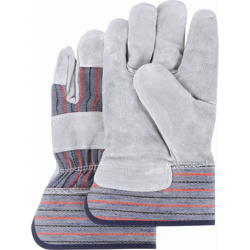 Gants d'ajusteur de premi&egrave;re qualit&eacute;, Grand, Paume en Cuir de vache refendu, Doublure en Coton Rock Safety Industrial Ltd