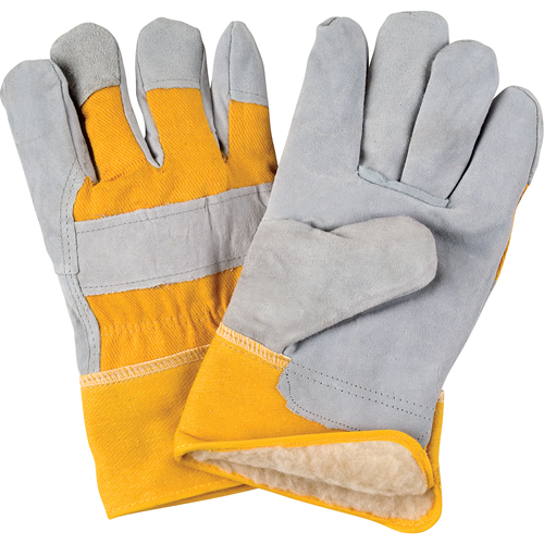 Gants d'ajusteur doubl&eacute;s pour l'hiver de premi&egrave;re qualit&eacute;, T-Grand, Paume en Cuir de vache refendu, Doublure en Boa Rock Safety Industrial Ltd