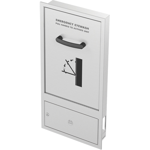 Poste de douche oculaire, Installation Montage mural, Bol Acier inoxydable Rock Safety Industrial Ltd