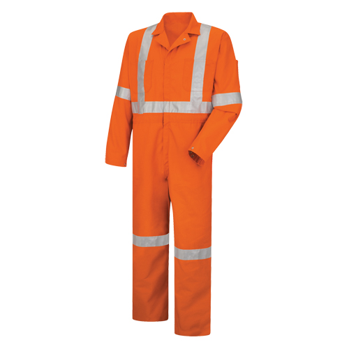 Hi-Visibility Coveralls , Men's, Orange, Size 38 Rock Safety Industrial Ltd