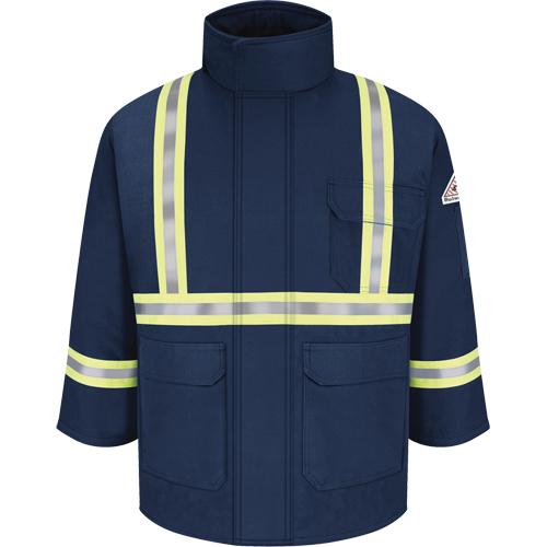 Parkas ignifuges avec bandes r&eacute;fl&eacute;chissantes, Hommes, 3T-Grand, Bleu marine Rock Safety Industrial Ltd