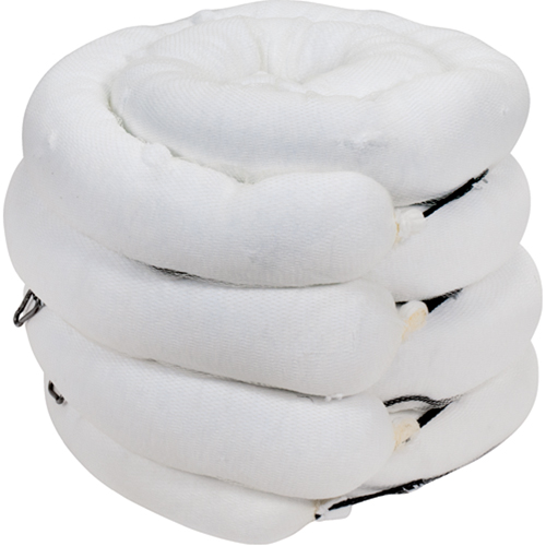 Premium Sorbent Boom, Oil Only, 10' L x 5" W, 35 Gal. Absorbancy, 4 /Pack Rock Safety Industrial Ltd