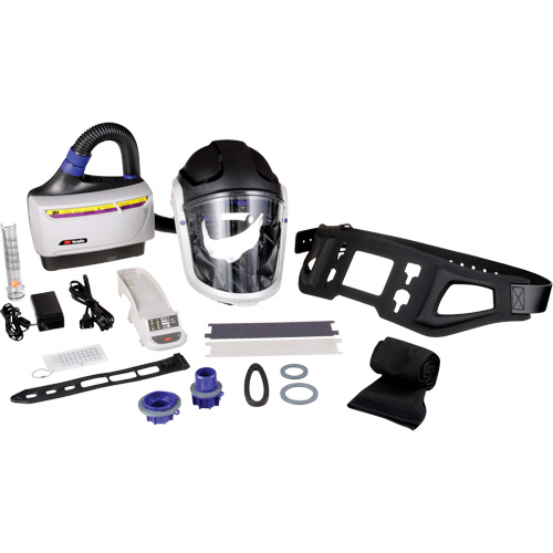 Trousse industrielle lourde pour APR motoris&eacute; TR-600 de Versaflo, Capuchon & visi&egrave;re, Pile Lithium-ion Rock Safety Industrial Ltd