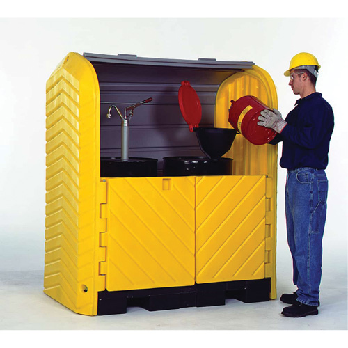 Palettes de d&eacute;versement Ultra-Hard Top Plus pour deux barils, 67,2" lo x 41,25" la x 74" h, Capacit&eacute; de charge 4500 lb Rock Safety Industrial Ltd