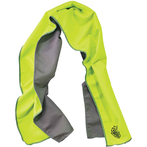 Serviette de refroidissement en microfibre Chill-Its 6602MF, Lime haute visibilit&eacute; Rock Safety Industrial Ltd