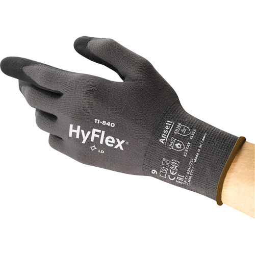 Hyflex&reg; 11-840 Gloves, 9/Large, Foam Nitrile Coating, 15 Gauge, Nylon Shell Rock Safety Industrial Ltd