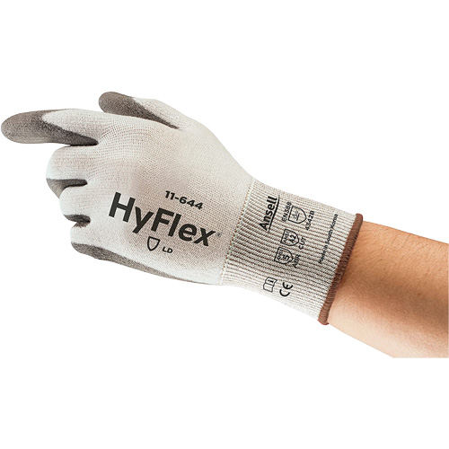 Gants HyFlex 11-644 , Taille 6/T-petit, Calibre 13, Rev&ecirc;tement Polyur&eacute;thane, Enveloppe en Poly&eacute;thyl&egrave;ne, ASTM ANSI niveau A2/EN 388 niveau B Rock Safety Industrial Ltd