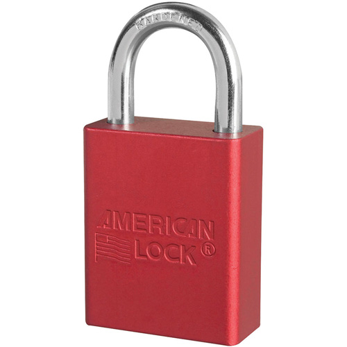 American Lock&reg; Safety Padlocks, Red, Keyed Alike, Aluminum, 1-1/2" Width Rock Safety Industrial Ltd
