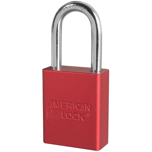Cadenas de s&eacute;curit&eacute; American Lock, Rouge, Cl&eacute;s identiques, Aluminium, Largeur de 1-1/2" Rock Safety Industrial Ltd