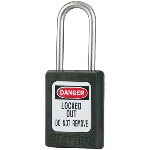 Cadenas de s&eacute;curit&eacute; S31 Zenex, Noir, Cl&eacute;s identiques, Thermoplastique, Largeur de 1-3/8" Rock Safety Industrial Ltd