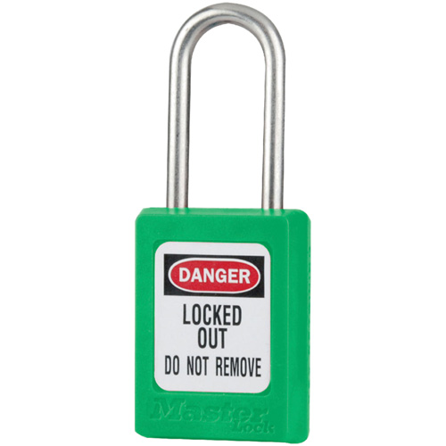 S31 Zenex Safety Padlocks, Green, Keyed Alike, Thermoplastic, 1-3/8" Width Rock Safety Industrial Ltd