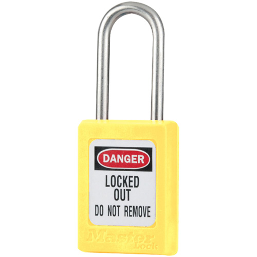 Cadenas de s&eacute;curit&eacute; S31 Zenex, Jaune, Cl&eacute;s identiques, Thermoplastique, Largeur de 1-3/8" Rock Safety Industrial Ltd