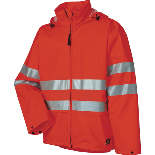 Veste imperm&eacute;able Narvik , Polyester, Orange haute visibilit&eacute;, Petit Rock Safety Industrial Ltd