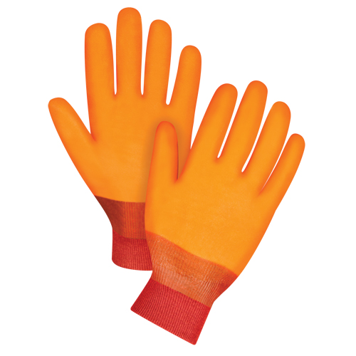 Winter Lined Gloves, Size Large/9, 12" L, PVC, Foam Fleece Inner Lining, Winter Weight Rock Safety Industrial Ltd