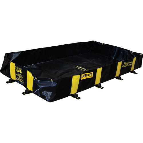 Bermes Rigid-Lock QuickBerm, Capacit&eacute; 355 gal. US, 6' la x 8' lo x 12" h, Paroi &agrave; piquets Rock Safety Industrial Ltd