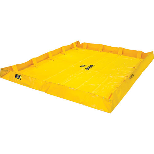 QuickBerm&reg; Lite Containment Berm, 398 US gal. Capacity, 8' W x 10' L x 8" H, Snap-Up Bracket Rock Safety Industrial Ltd