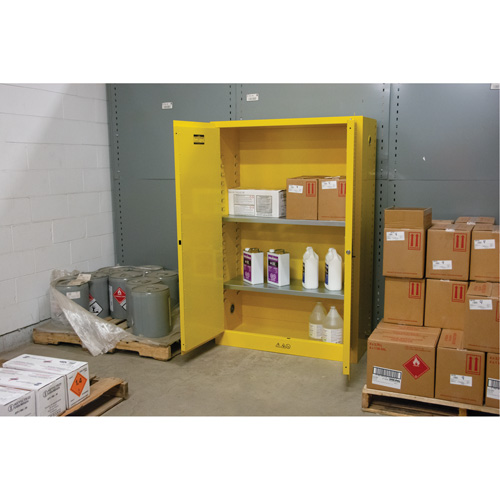 Armoire pour produits inflammables, 45 gal., 2 Porte(s), 43" La x 65" h x 18" p Rock Safety Industrial Ltd
