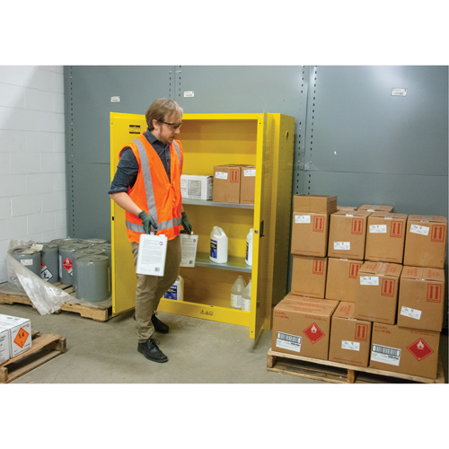 Armoire pour produits inflammables, 45 gal., 2 Porte(s), 43" La x 65" h x 18" p Rock Safety Industrial Ltd