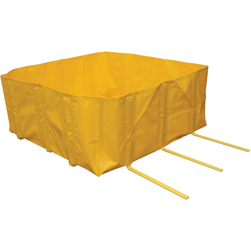 Benne pour GRV, Capacit&eacute; 299 gal. US, 5' la x 4' lo x 24" h, Support en L Rock Safety Industrial Ltd