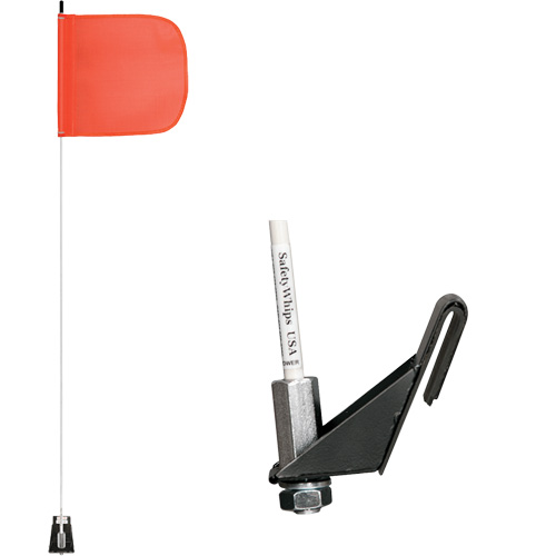 Safety Whip&reg; Light-Duty Whips, Window Mount, 5' High, Orange Rock Safety Industrial Ltd