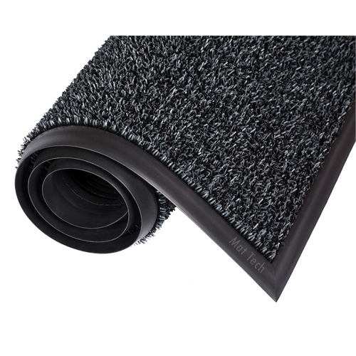 Astro-Plus Mat, Polyethylene, Scraper Type, Textured Pattern, 3-3/10' x 4', Charcoal Rock Safety Industrial Ltd