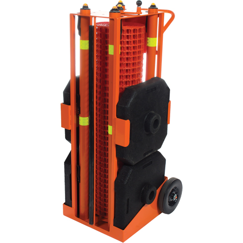 Portable Safety Zone, 100' L, Steel, Orange Rock Safety Industrial Ltd
