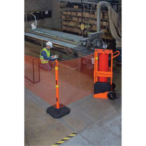 Portable Safety Zone, 100' L, Steel, Orange Rock Safety Industrial Ltd