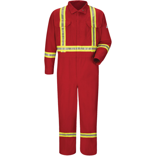 Combinaisons de luxe r&eacute;sistantes au feu avec bordures r&eacute;fl&eacute;chissantes, Taille 38, Rouge, 5,6 cal/cm² Rock Safety Industrial Ltd