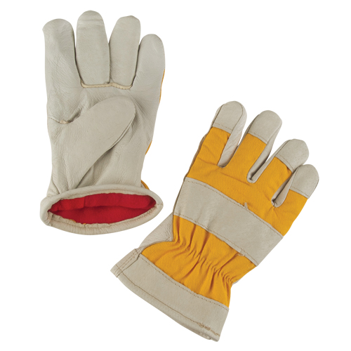 Gants de travail doubl&eacute;s pour l'hiver de premi&egrave;re qualit&eacute;, Moyen, Paume en Cuir fleur de porc, Doublure en Molleton de mousse Rock Safety Industrial Ltd
