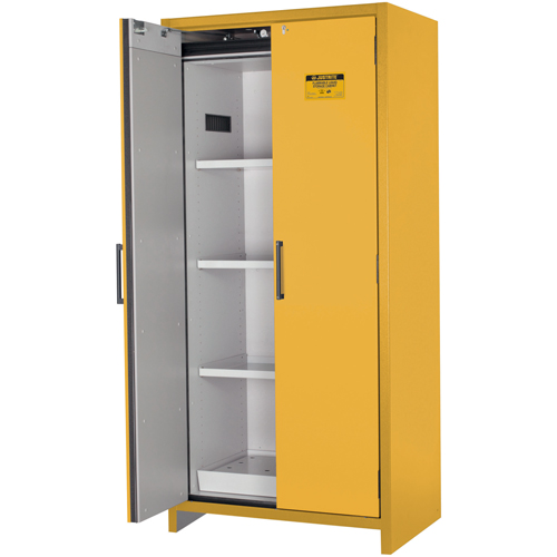 Armoire d'entreposage 90 minutes s&eacute;curitaire et conforme &agrave; la norme EN, 30 gal., 2 Porte(s), 35,16" La x 76,89" h x 24,21" p Rock Safety Industrial Ltd