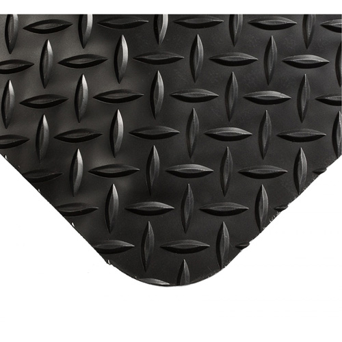 Smart Mats No.497, Diamond, 4' x 10' x 1", Black, PVC/Urethane Rock Safety Industrial Ltd