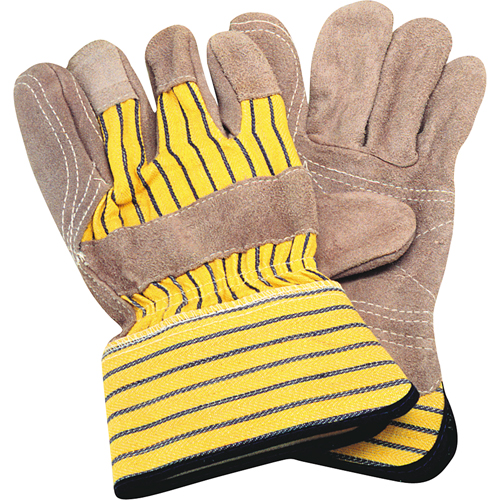 Gants d'ajusteur avec paume double, Grand, Paume en Cuir de vache refendu, Doublure en Coton Rock Safety Industrial Ltd