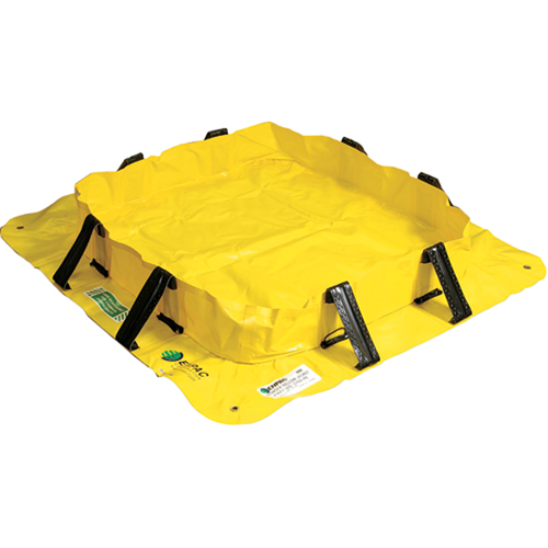Berme Stinger Yellow Jacket , Capacit&eacute; 80 gal. US, 6' la x 6' lo x 8" h, Support &agrave; encliqueter Rock Safety Industrial Ltd