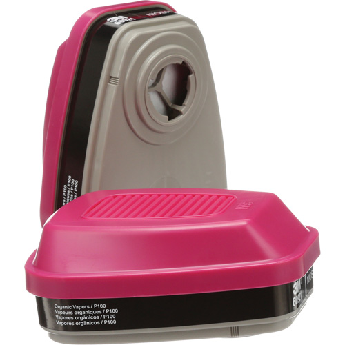 Cartouches pour respirateur s&eacute;rie 6000, Cartouche gaz/vapeur, Vapeurs organiques/P100 Rock Safety Industrial Ltd