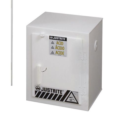Solid Polyethylene Acid Cabinets, 6 x 0.66043 Gal., 17" x 22" x 17" Rock Safety Industrial Ltd