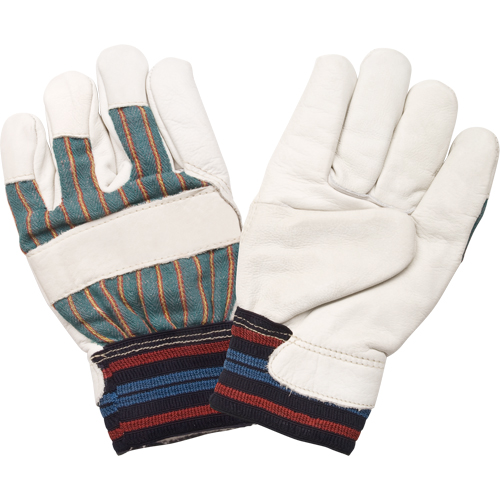 Abrasion-Resistant Winter-Lined Work Gloves, Large, Grain Cowhide Palm, Cotton Fleece Inner Lining Rock Safety Industrial Ltd